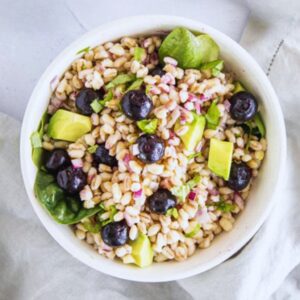 Berry and Barley Spinach Salad